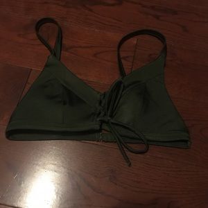 Pacsun green shimmery bikini top